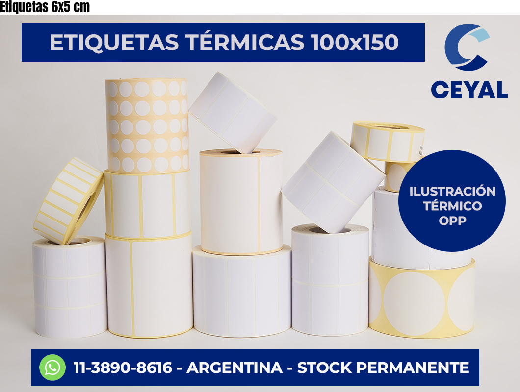 Etiquetas 6×5 cm