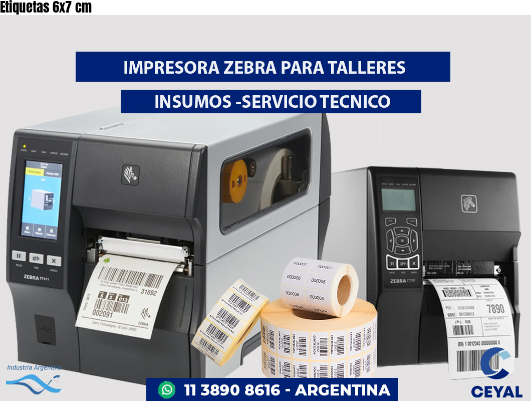 Etiquetas 6x7 cm