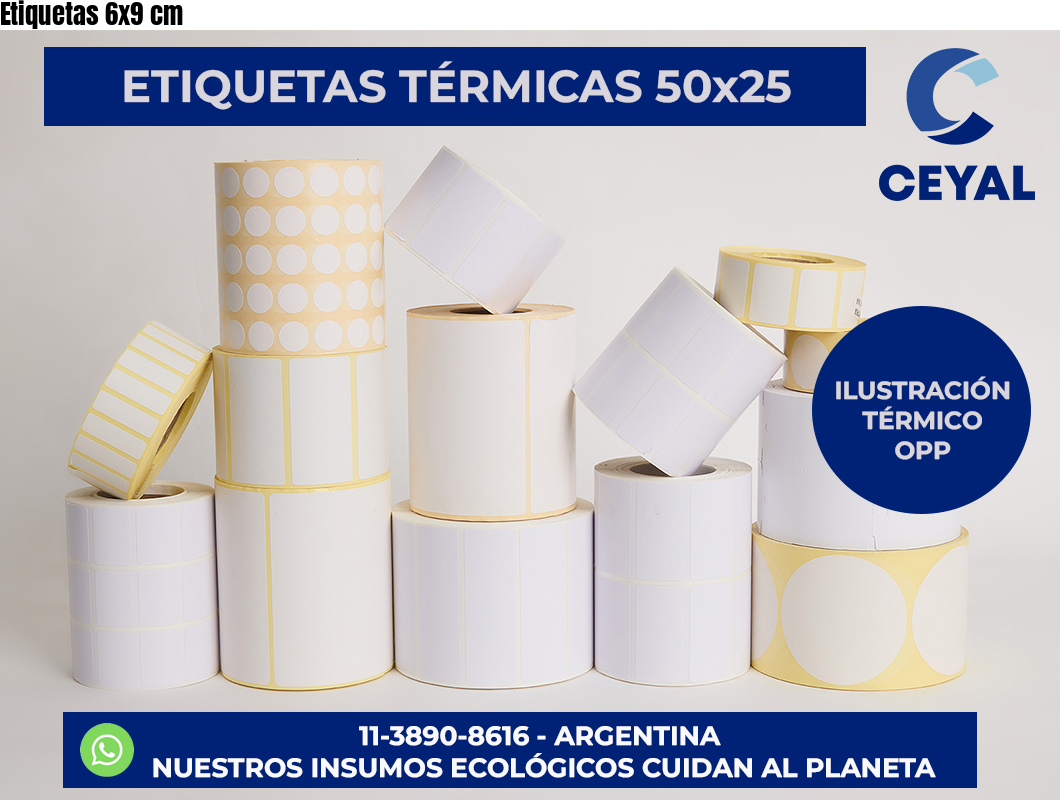Etiquetas 6×9 cm