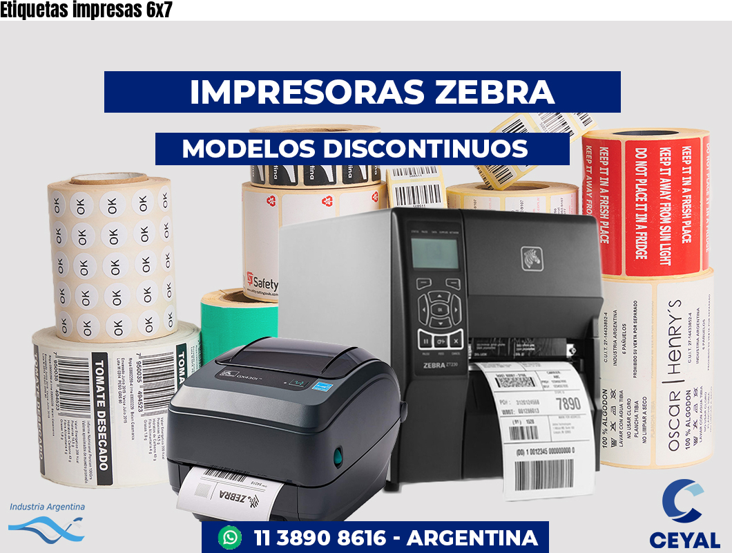 Etiquetas impresas 6x7