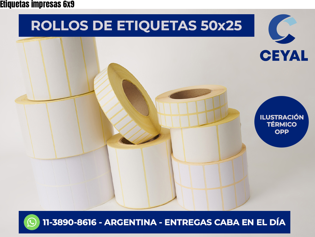 Etiquetas impresas 6×9