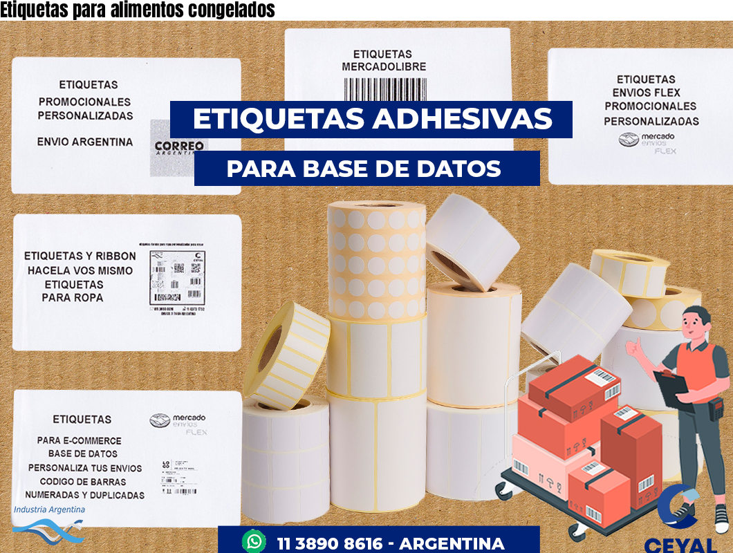 Etiquetas para alimentos congelados