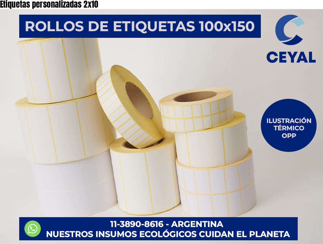 Etiquetas personalizadas 2×10