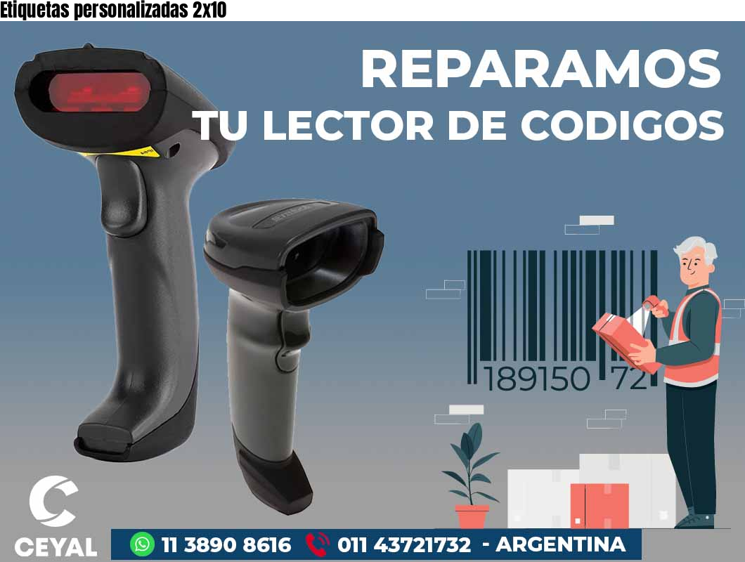 Etiquetas personalizadas 2x10