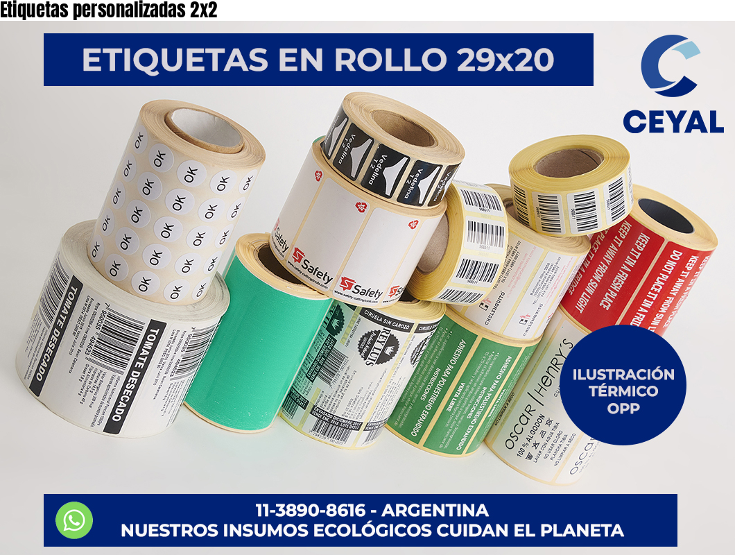 Etiquetas personalizadas 2×2
