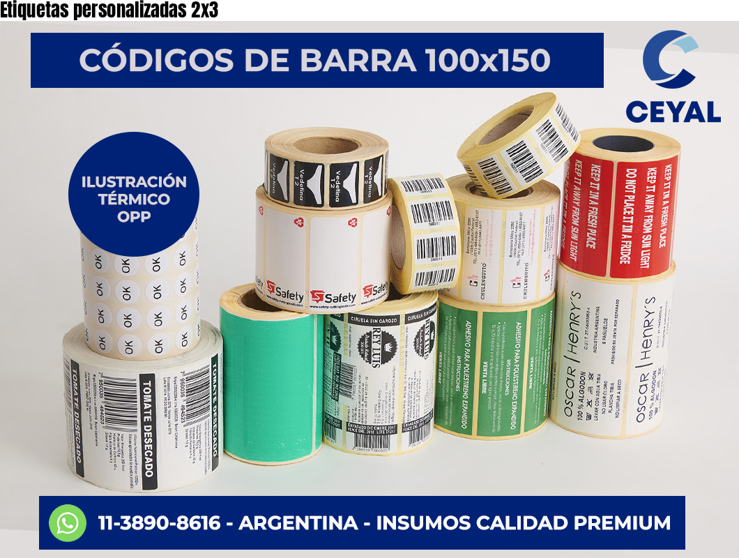 Etiquetas personalizadas 2×3