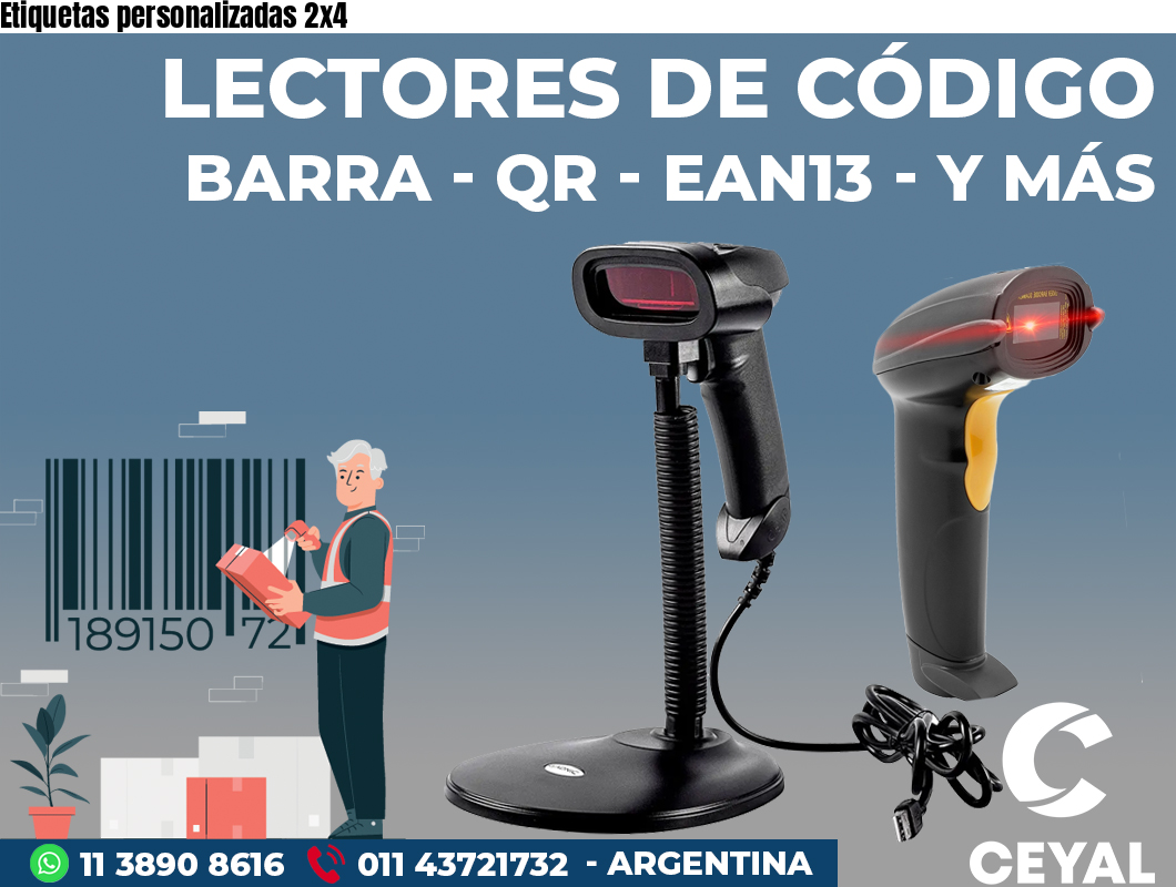 Etiquetas personalizadas 2x4