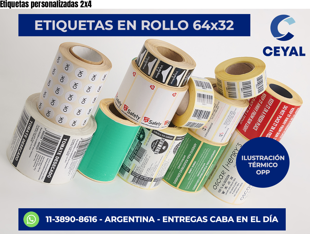 Etiquetas personalizadas 2×4