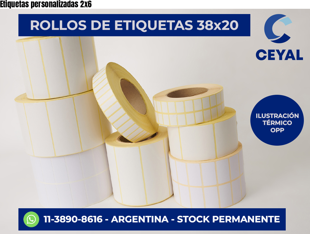 Etiquetas personalizadas 2×6