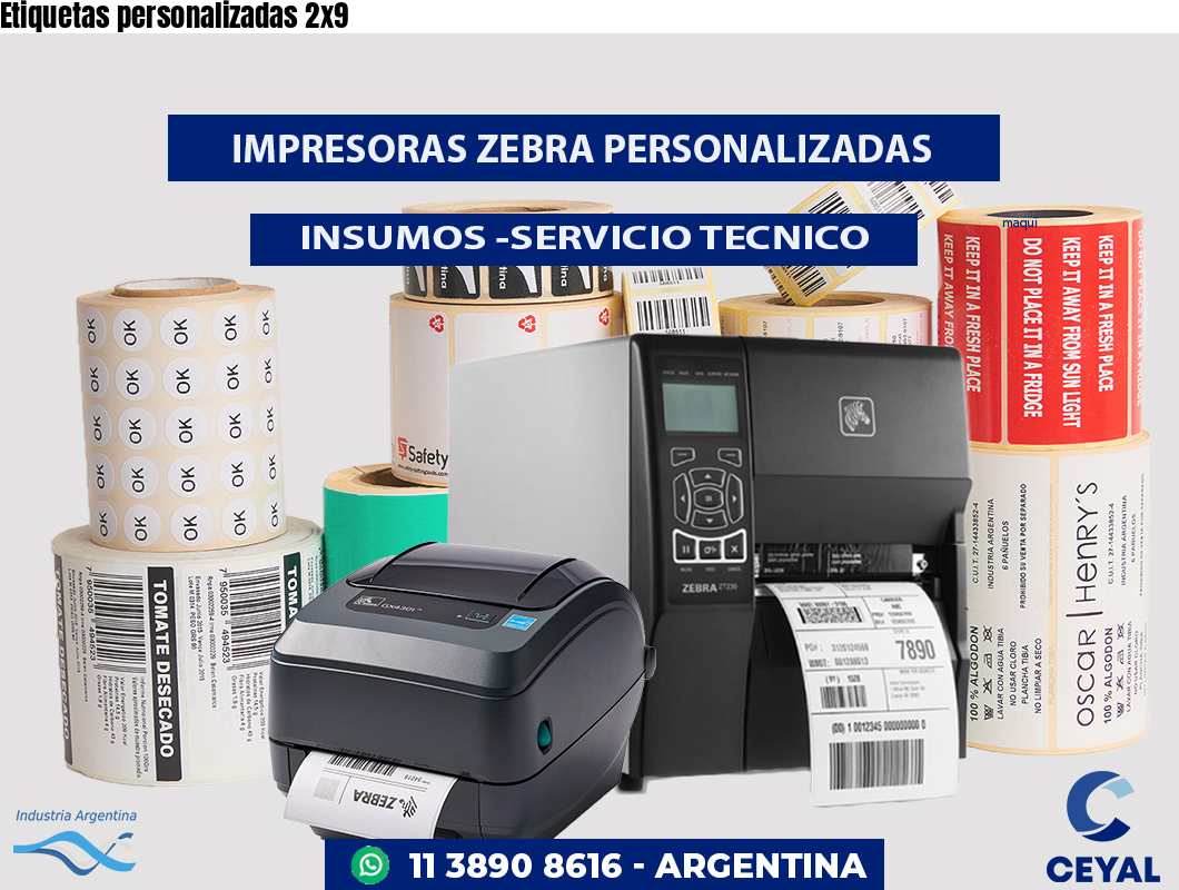 Etiquetas personalizadas 2x9