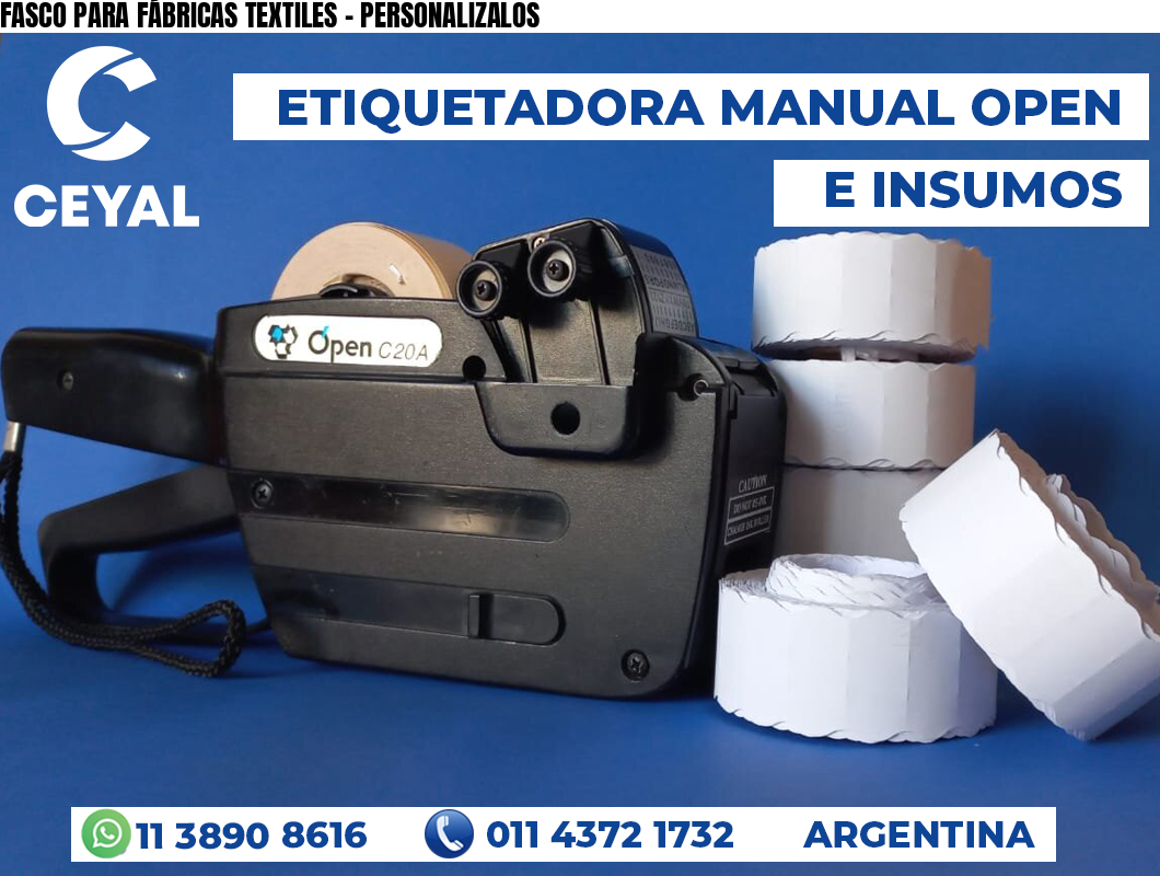 FASCO PARA FÁBRICAS TEXTILES - PERSONALIZALOS