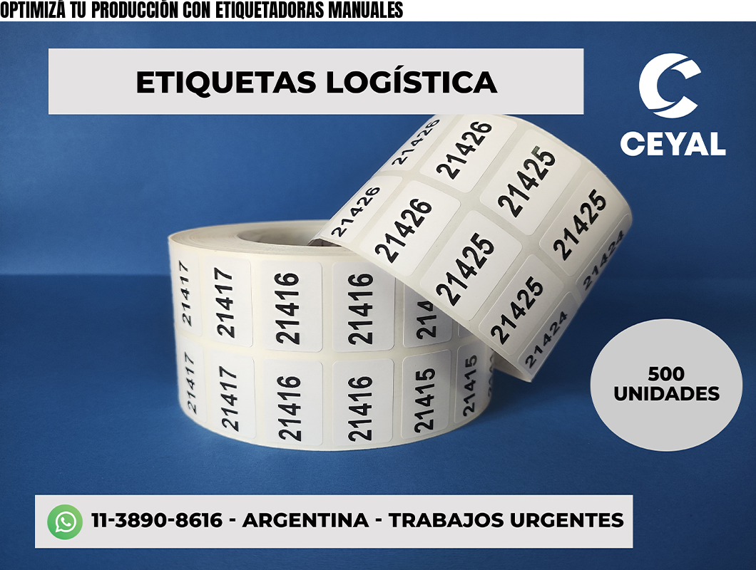 OPTIMIZÁ TU PRODUCCIÓN CON ETIQUETADORAS MANUALES