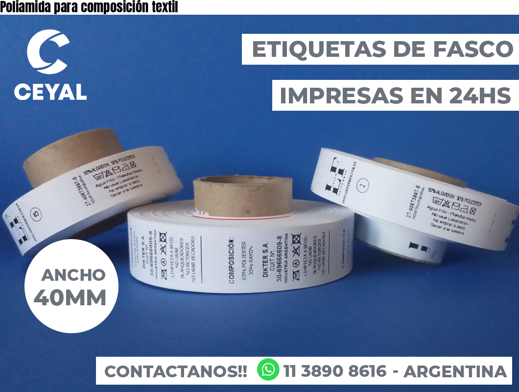 Poliamida para composición textil