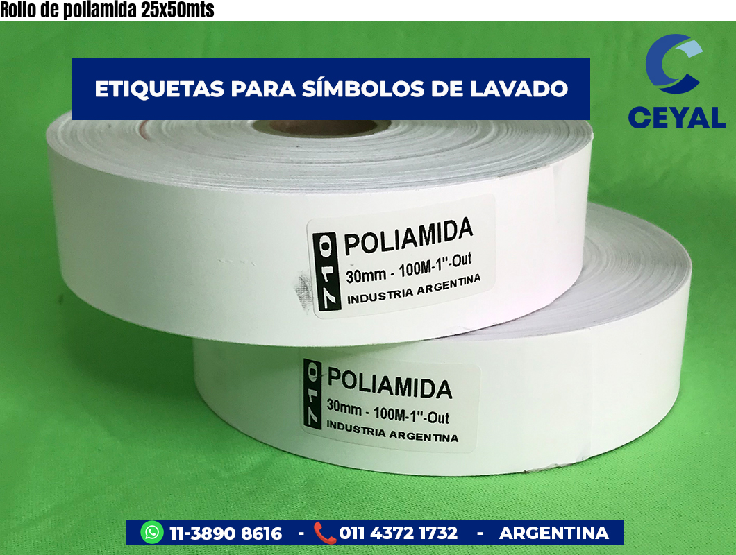 Rollo de poliamida 25x50mts
