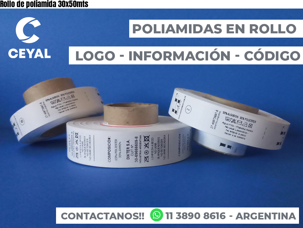 Rollo de poliamida 30x50mts