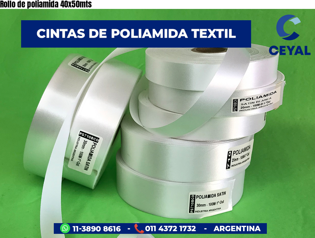 Rollo de poliamida 40x50mts