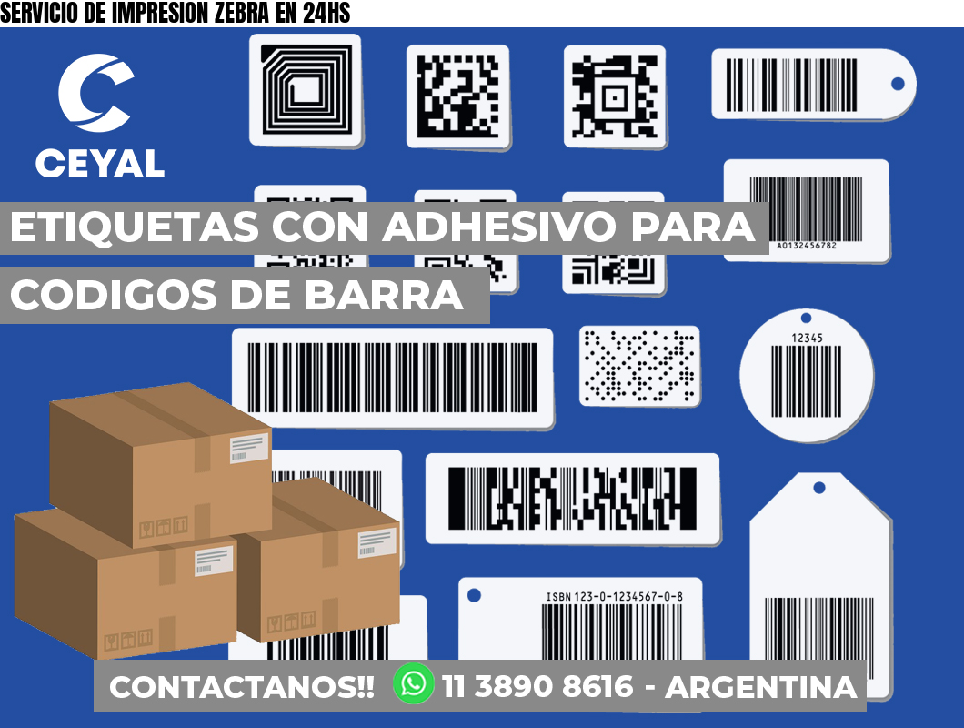 SERVICIO DE IMPRESION ZEBRA EN 24HS