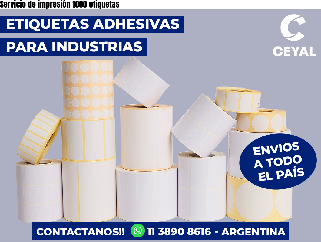 Servicio de impresión 1000 etiquetas