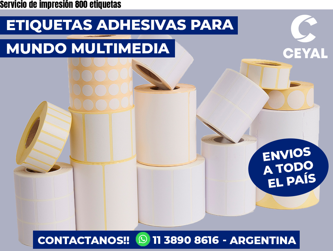 Servicio de impresión 800 etiquetas