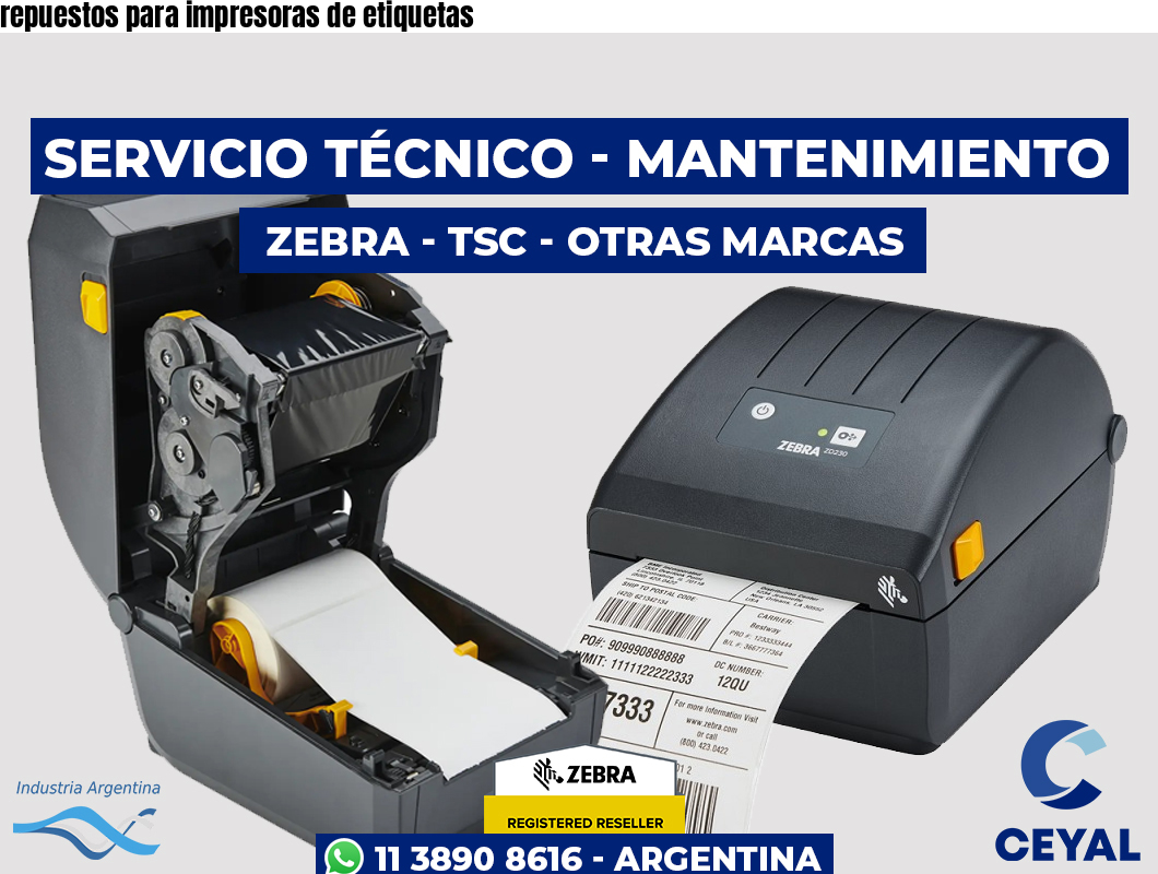 repuestos para impresoras de etiquetas