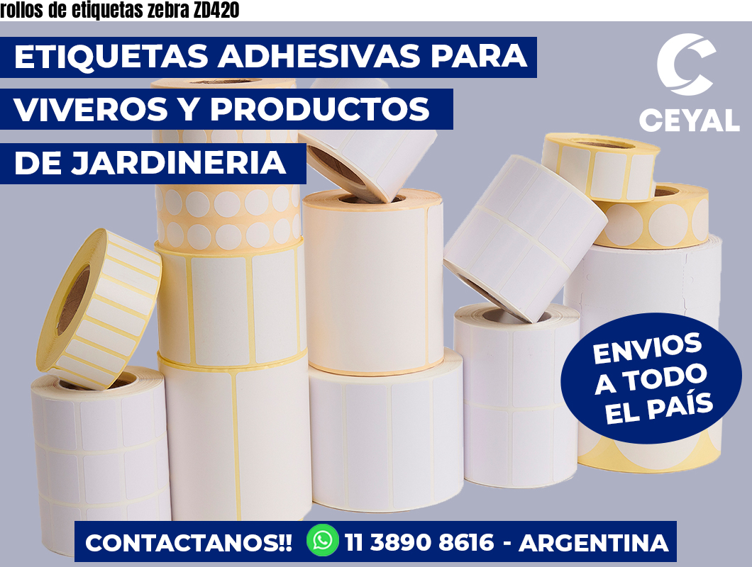 rollos de etiquetas zebra ZD420