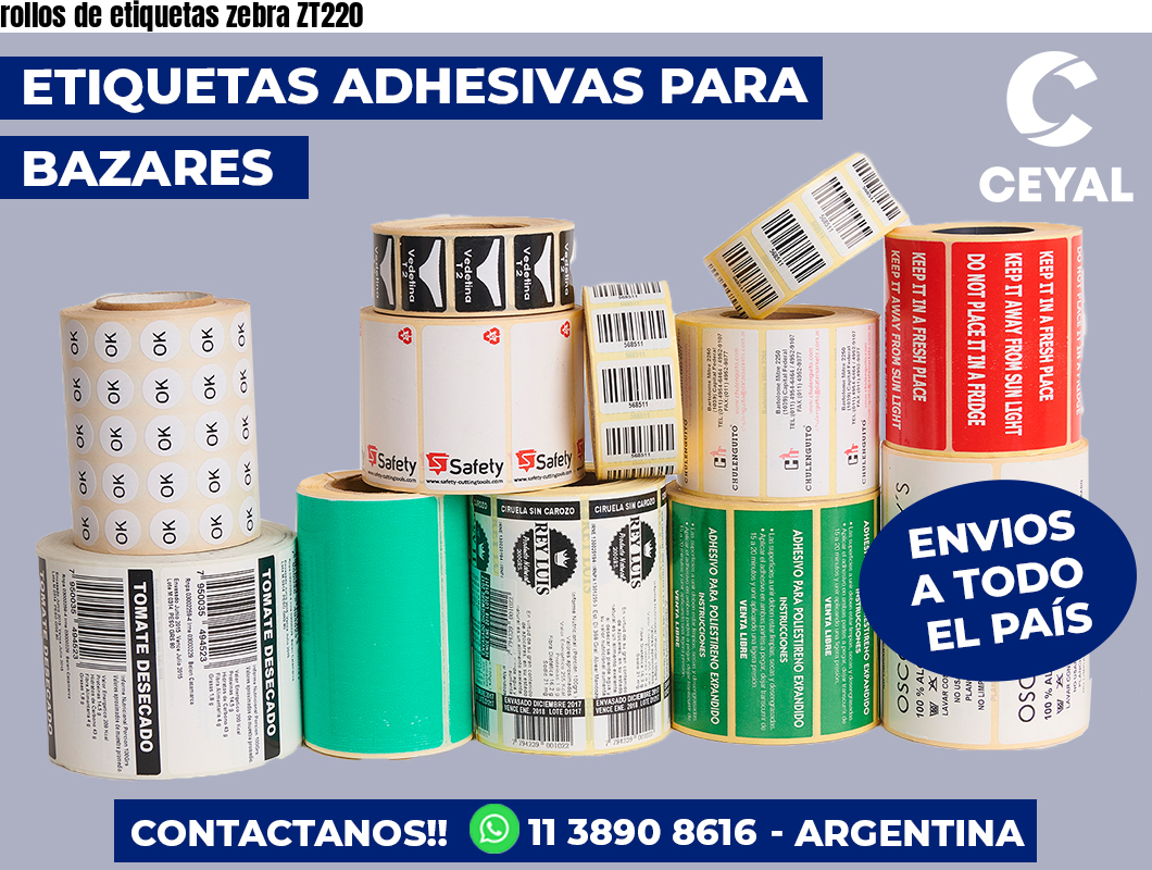 rollos de etiquetas zebra ZT220