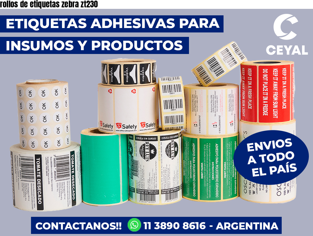 rollos de etiquetas zebra zt230