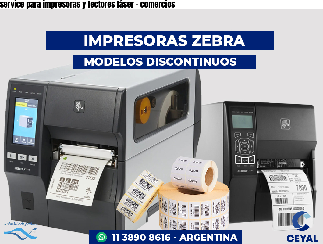 service para impresoras y lectores láser - comercios