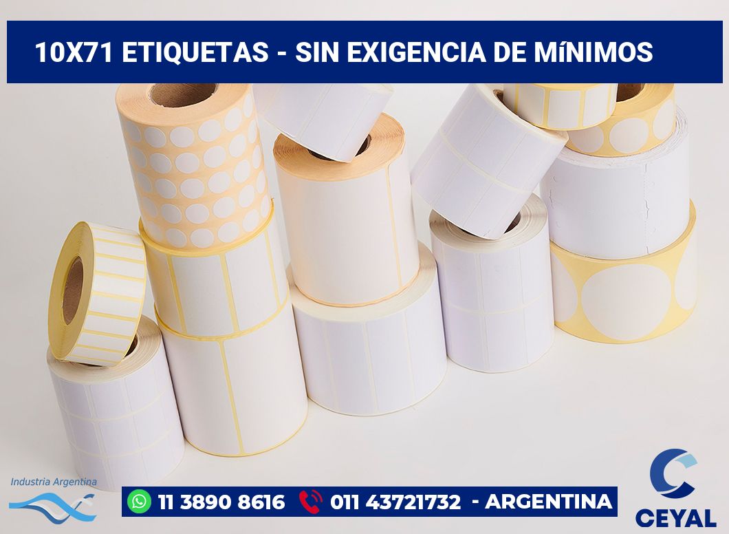 10×71 Etiquetas