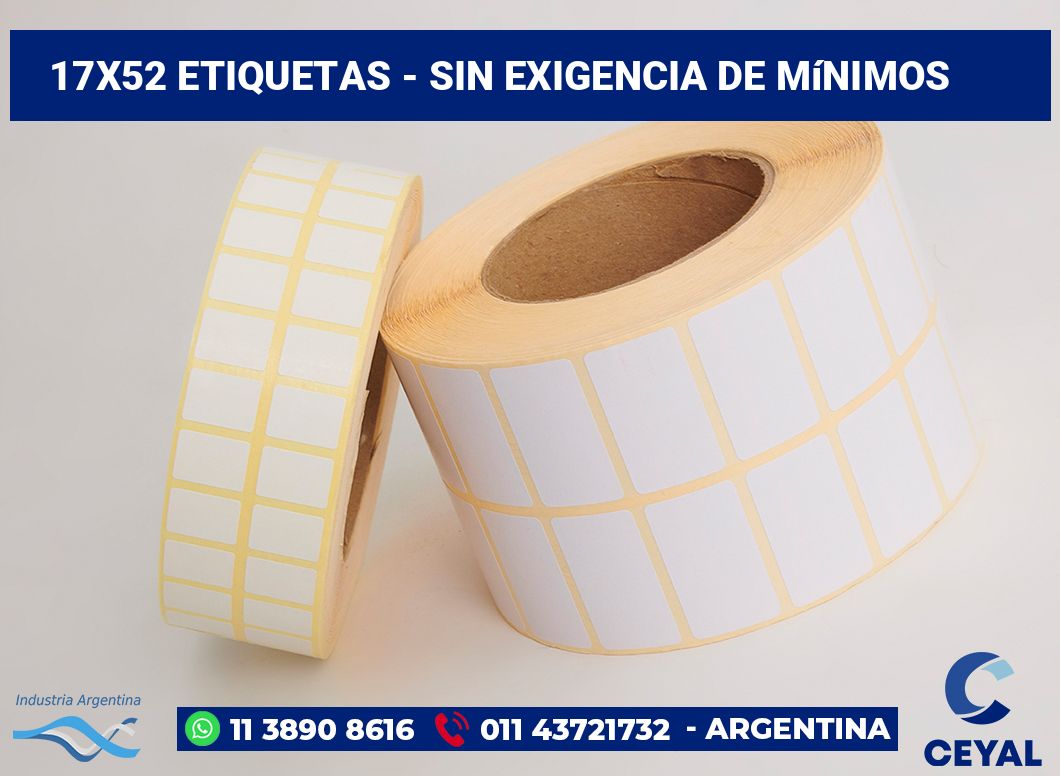 17x52 Etiquetas