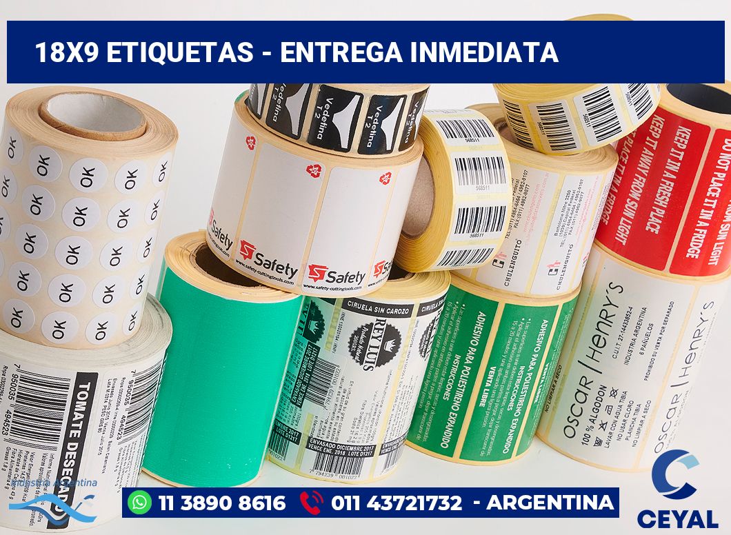 18x9 Etiquetas