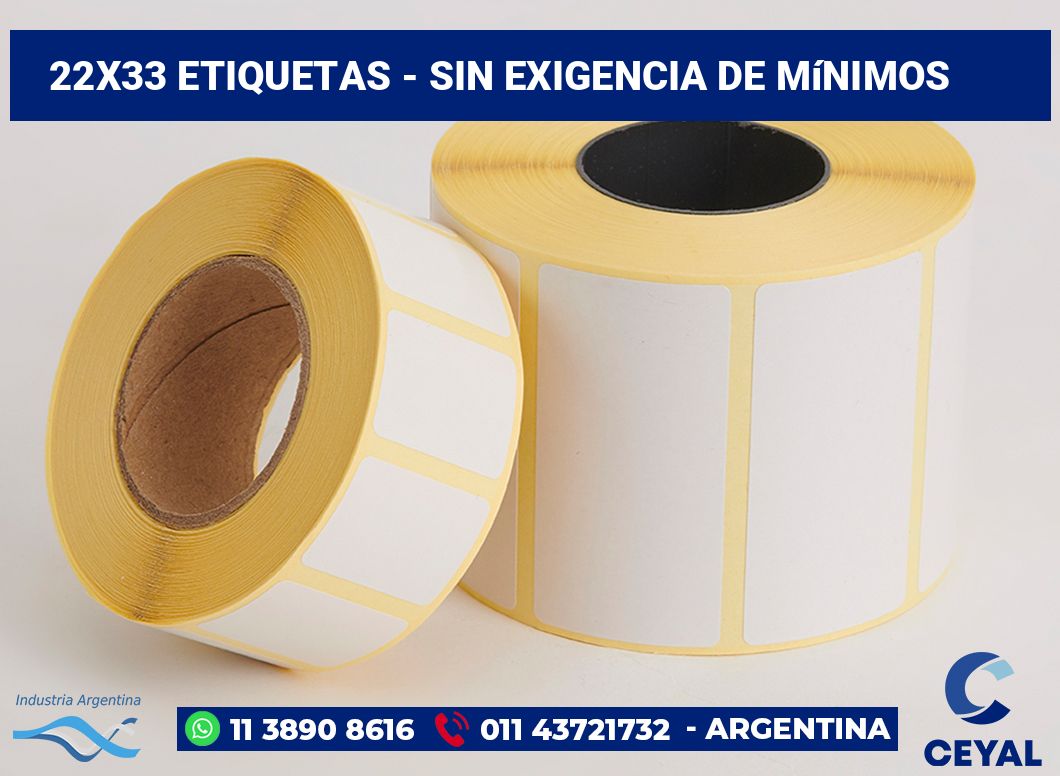 22×33 Etiquetas