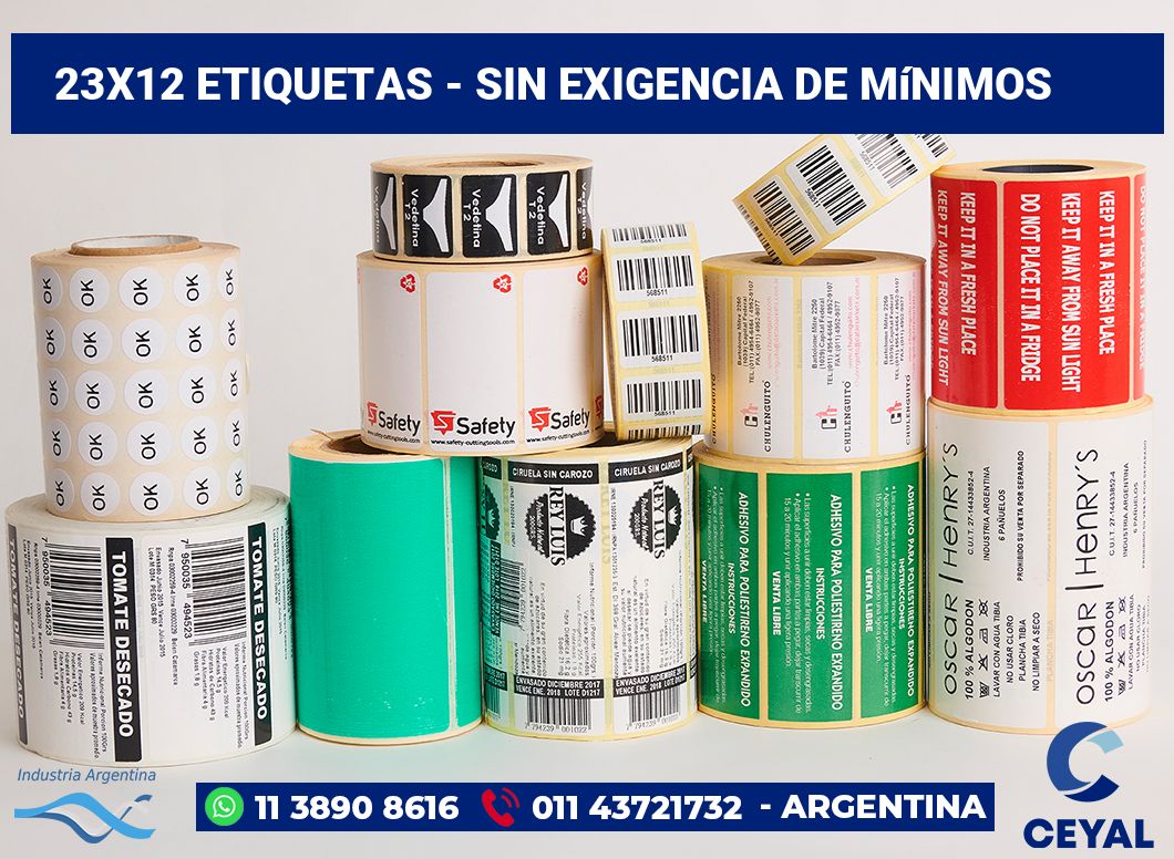 23x12 Etiquetas