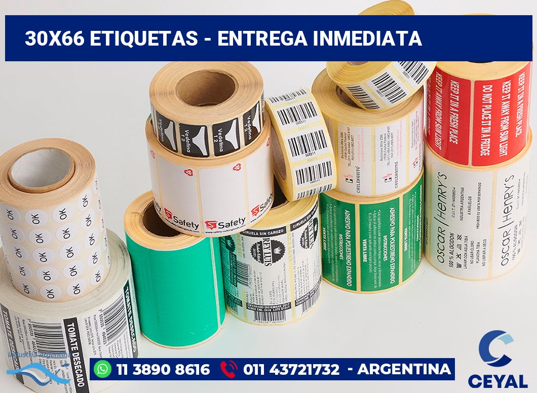 30×66 Etiquetas