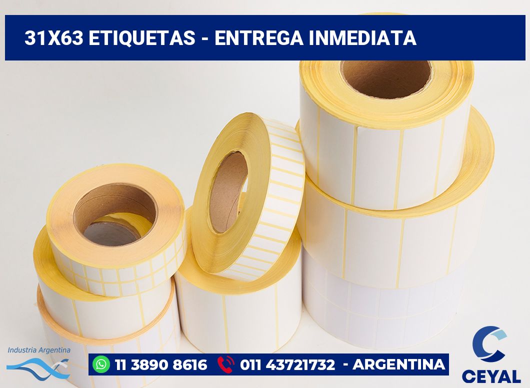 31×63 Etiquetas