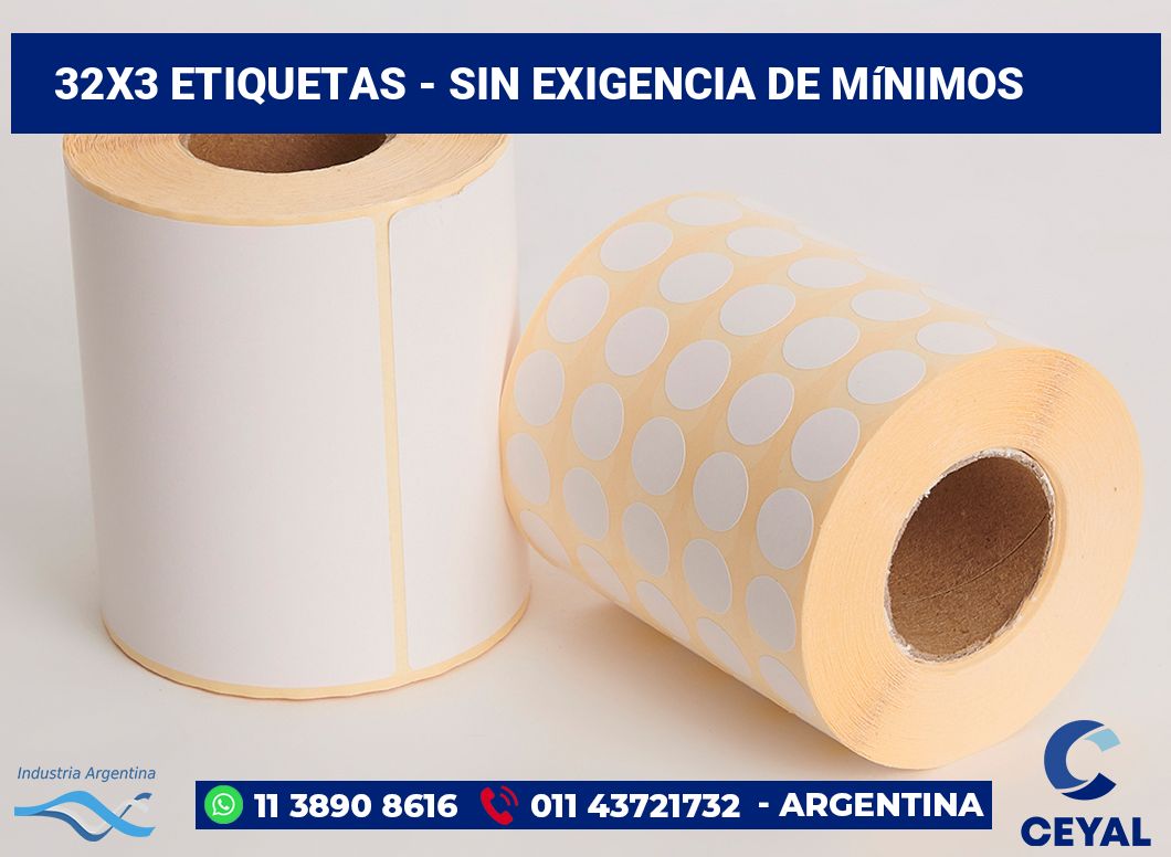 32×3 Etiquetas