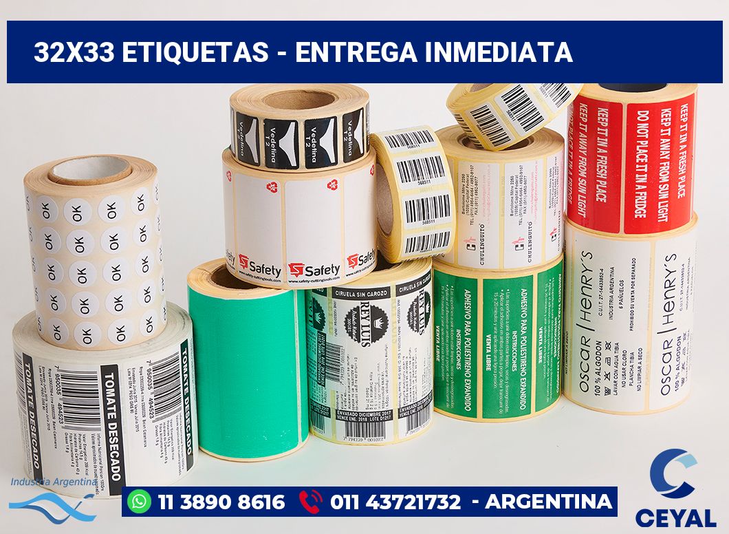 32x33 Etiquetas