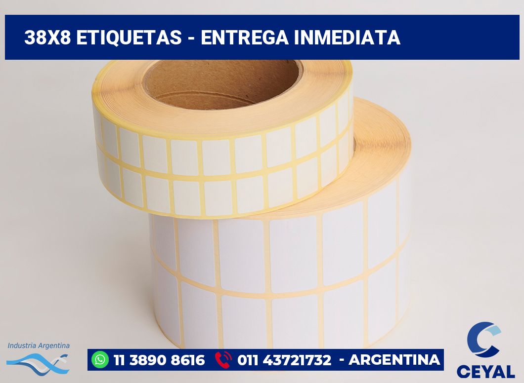 38x8 Etiquetas