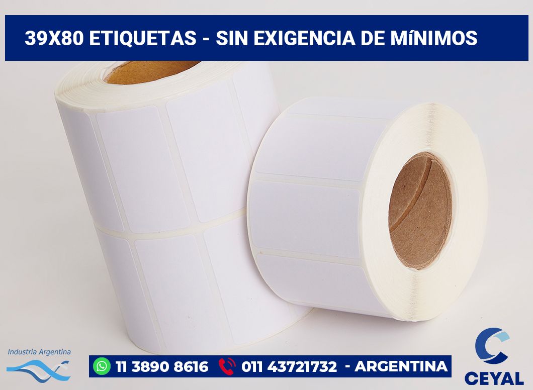 39×80 Etiquetas