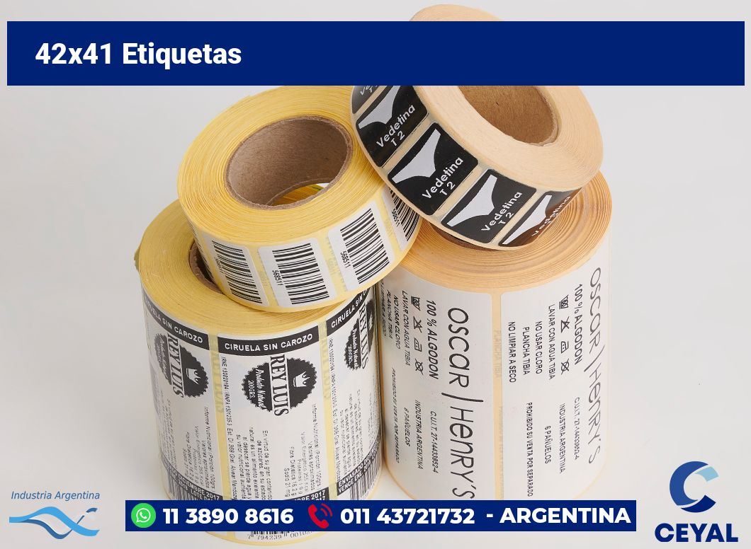 42×41 Etiquetas