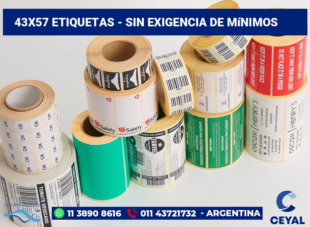 43x57 Etiquetas