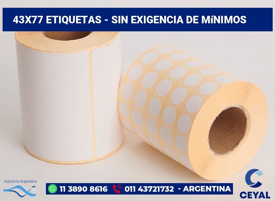 43×77 Etiquetas