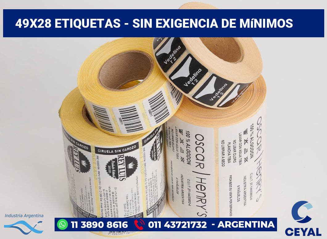 49×28 Etiquetas