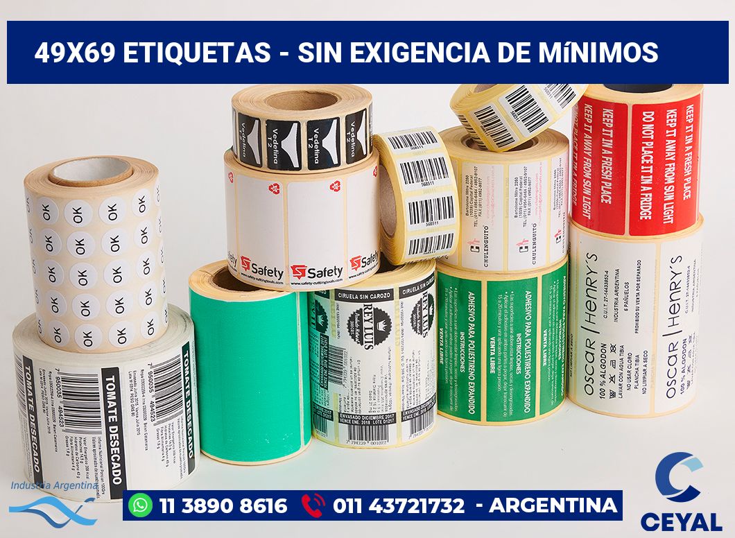 49x69 Etiquetas