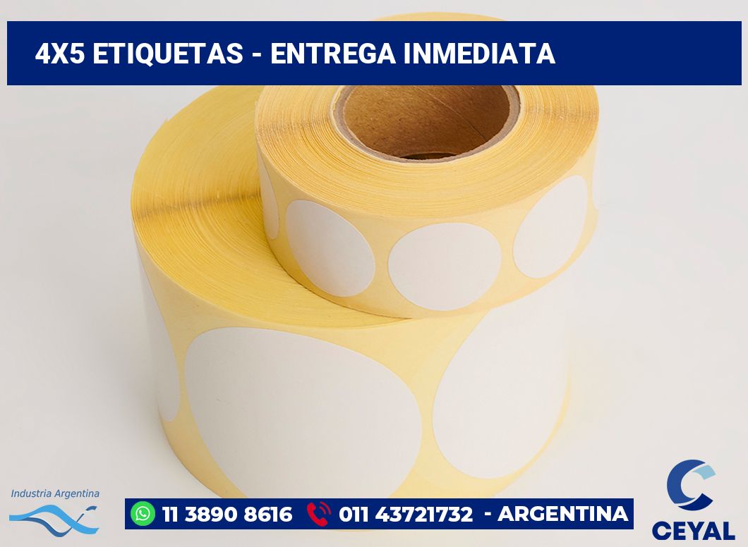 4x5 Etiquetas