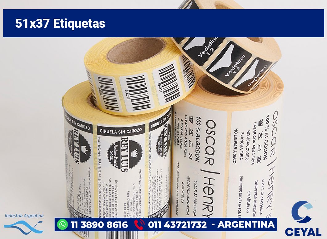 51×37 Etiquetas