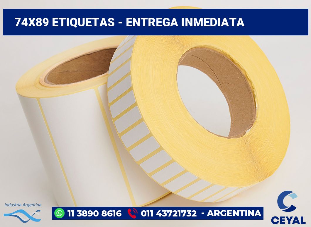 74×89 Etiquetas
