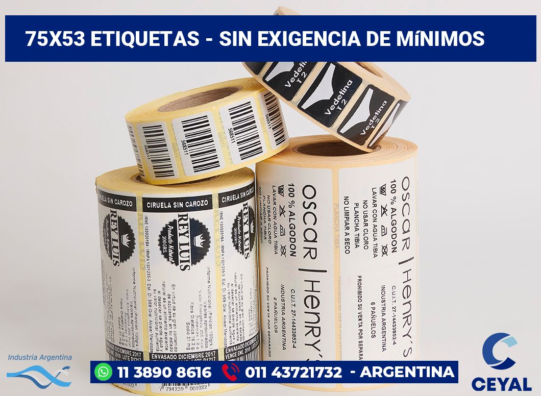 75x53 Etiquetas