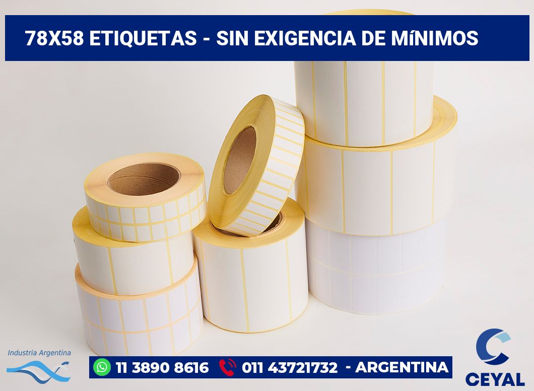 78×58 Etiquetas