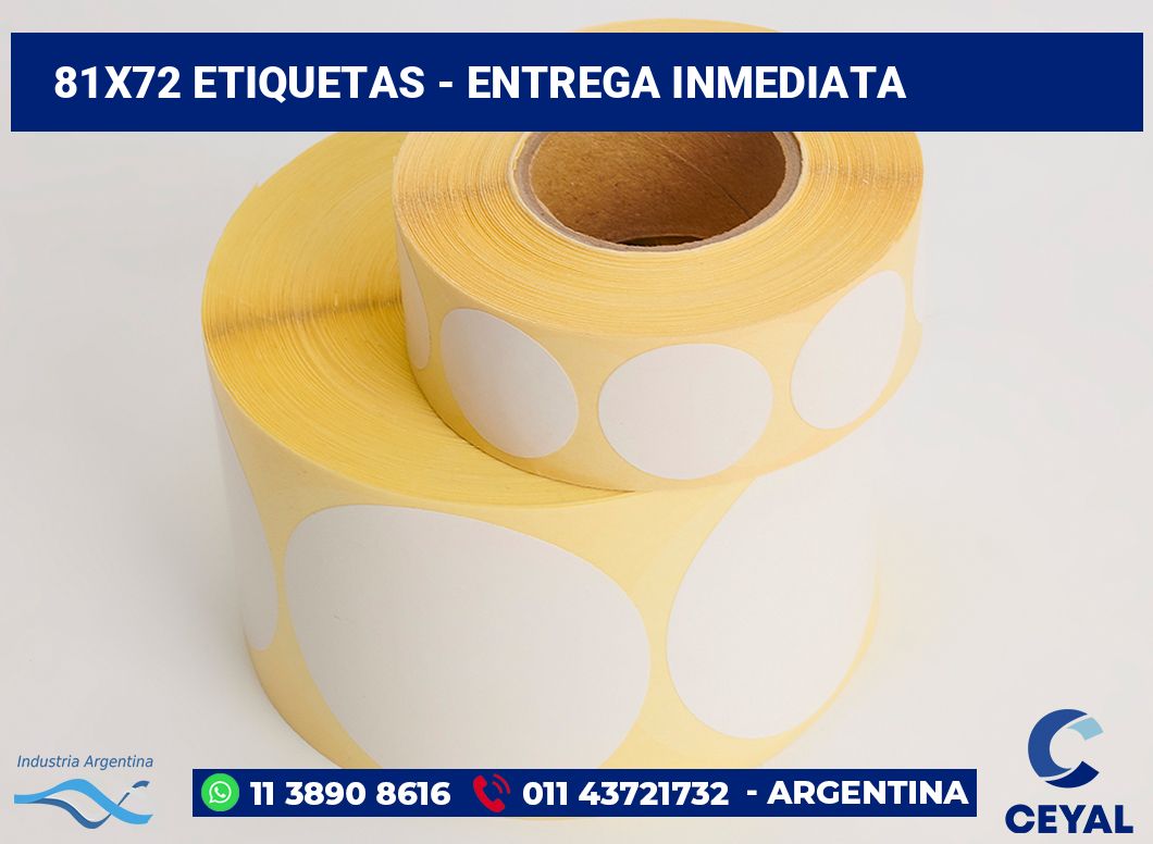 81×72 Etiquetas